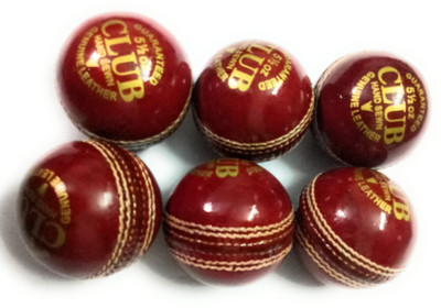 

CLUB Forever Set Of 6 Genuine Leather Balls 2 Part ( Piece ) Cricket Leather Ball(Pack of 6, Red), Mahroon