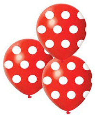 

shopely Printed s dot balloons red 50 Balloon(Red, Pack of 50)