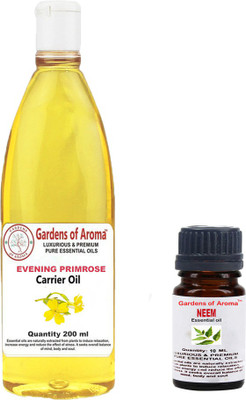 

Gardens Of Aroma Neem 10ml And Eveninig primrose 200ml(210 ml)
