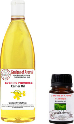 

Gardens Of Aroma Moringa 10ml AndEveninig primrose 200ml(210 ml)