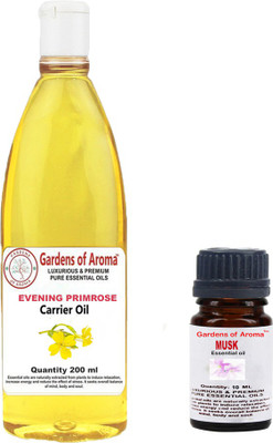 

Gardens Of Aroma Musk 10ml AndEveninig primrose 200ml(210 ml)