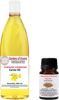 

Gardens Of Aroma Myrrh 10ml AndEveninig primrose 200ml(210 ml)