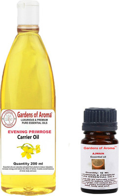 

Gardens Of Aroma Ajwain 10ml AndEveninig primrose 200ml(210 ml)
