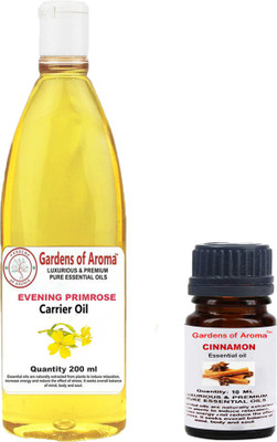 

Gardens Of Aroma Cinnamon 10ml AndEveninig primrose 200ml(210 ml)