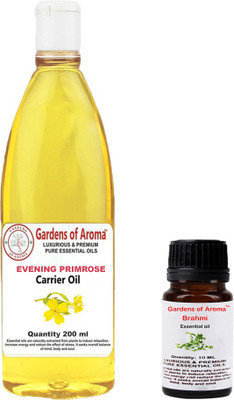 

Gardens Of Aroma Brahmi 10ml AndEveninig primrose 200ml(210 ml)