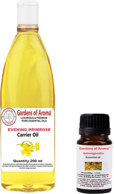 

Gardens Of Aroma Ashwagandga 10ml AndEveninig primrose 200ml(210 ml)