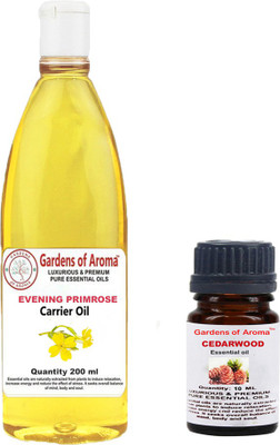 

Gardens Of Aroma Cedarwood 10ml AndEveninig primrose 200ml(210 ml)