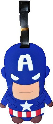 

Atpata Funky Captain America Luggage Tag Luggage Tag Bookmark(Captain America, Blue)