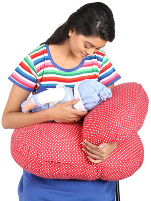MomToBe Single Baby Breastfeeding Pillow, Red
