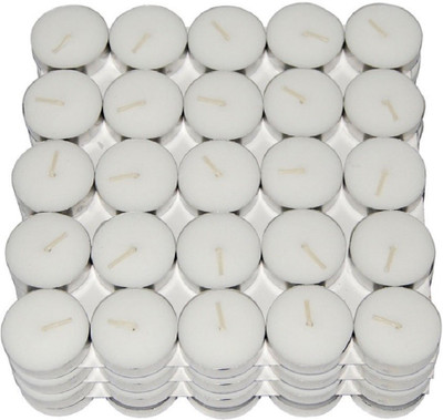 

Shreeji Decoration Smokeless Tea Light Candle(150) Candle(White, Silver, Pack of 150), Silver;white