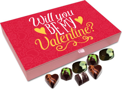 

Chocholik Gift Box - Will You Be My Valentine Chocolate Box - 12pc Truffles(144 g)