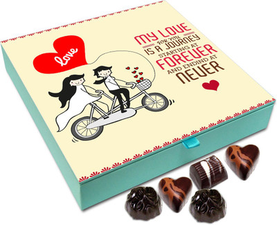 

Chocholik Gift Box - My Love For You Is A Journey That Will Never End Chocolate Box - 9pc Truffles(108 g)