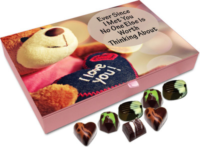 

Chocholik Gift Box - Ever Since I Met You Nothing Else Is Worth Thinking About Chocolate Box - 12pc Truffles(144 g)
