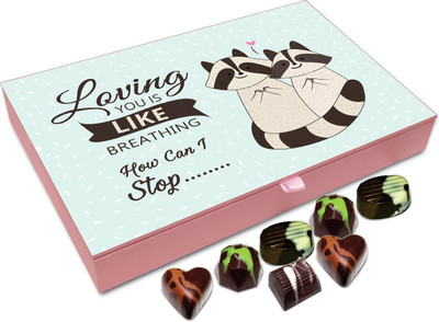

Chocholik Gift Box - Loving You Is Like Breathing Chocolate Box - 12pc Truffles(144 g)