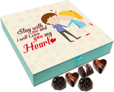

Chocholik Gift Box - Stay With Me And I Will Give You My Heart Chocolate Box - 9pc Truffles(108 g)