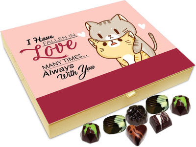 

Chocholik Gift Box - I Have Fallen In Love Many Times With You Chocolate Box - 20pc Truffles(240 g)