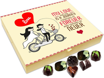 

Chocholik Gift Box - My Love For You Is A Journey That Will Never End Chocolate Box - 20pc Truffles(240 g)