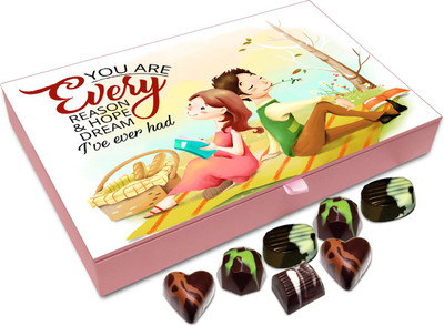

Chocholik Gift Box - You Are The Reason For My Hope And Dreams Chocolate Box - 12pc Truffles(144 g)