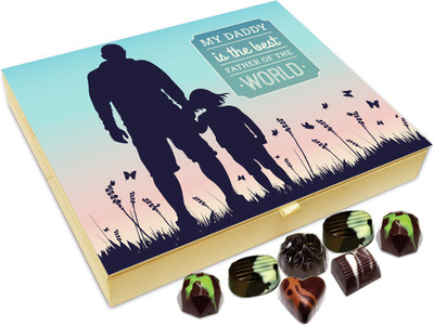 

Chocholik Gift Box - My Dad Is The Best Father In The World Chocolate Box - 20pc Truffles(240 g)