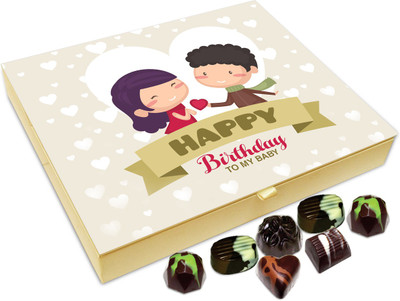 

Chocholik Gift Box - Happy Birthday To My Baby Chocolate Box - 20pc Truffles(240 g)