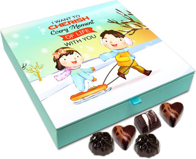 

Chocholik Gift Box - I Want To Cherish Every Moment Of Life With You Chocolate Box - 9pc Truffles(108 g)