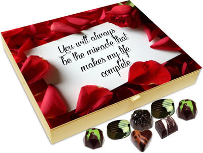 

Chocholik Gift Box - You Will Always Be The Miracle That Makes Me Complete Chocolate Box - 20pc Truffles(240 g)