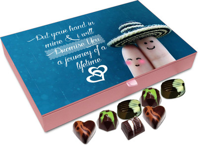 

Chocholik Gift Box - Put Your Hand In Mine And I Promise A journey Of Lifetime Chocolate Box - 12pc Truffles(144 g)