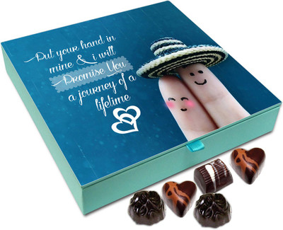 

Chocholik Gift Box - Put Your Hand In Mine And I Promise A journey Of Lifetime Chocolate Box - 9pc Truffles(108 g)