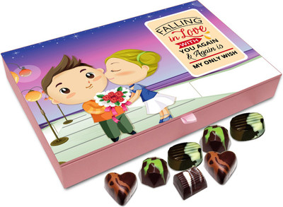 

Chocholik Gift Box - Falling In Love With You Again And Again Is My Only Wish Chocolate Box - 12pc Truffles(144 g)