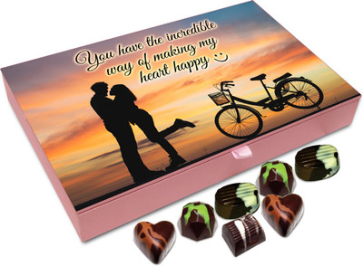

Chocholik Gift Box - You Have The Incredible Way Of Making My Heart Happy Chocolate Box - 12pc Truffles(144 g)