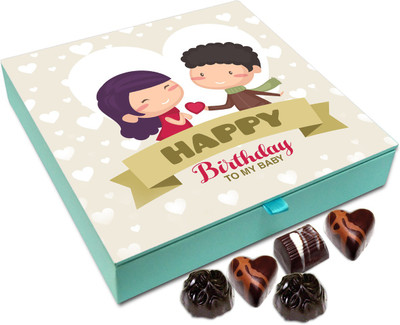 

Chocholik Gift Box - Happy Birthday To My Baby Chocolate Box - 9pc Truffles(108 g)