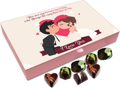 

Chocholik Gift Box - You Are MY Soul Mate And You Bring Out The Best In Me Chocolate Box - 12pc Truffles(144 g)