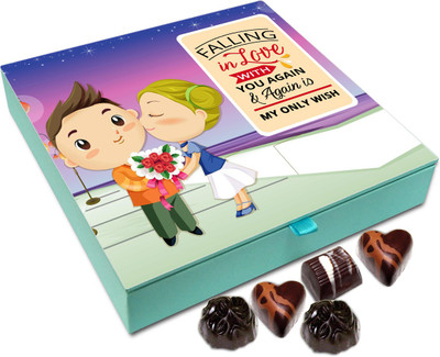 

Chocholik Gift Box - Falling In Love With You Again And Again Is My Only Wish Chocolate Box - 9pc Truffles(108 g)
