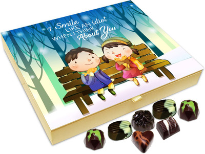 

Chocholik Gift Box - I Smile Like An Idiot When I Think About You Chocolate Box - 20pc Truffles(240 g)