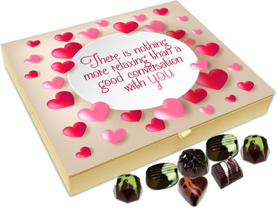 

Chocholik Gift Box - There Is Nothing More Relaxing Than A Good Conversation Chocolate Box - 20pc Truffles(240 g)