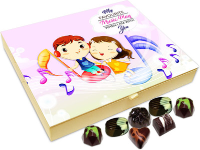 

Chocholik Gift Box - My Favorite Music Plays When I am With You Chocolate Box - 20pc Truffles(240 g)