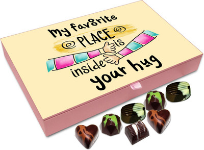 

Chocholik Gift Box - My Favorite Place Is Inside Your Arms Chocolate Box - 12pc Truffles(144 g)