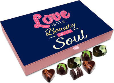 

Chocholik Gift Box - Love Is The Beauty Of Soul Chocolate Box - 12pc Truffles(144 g)