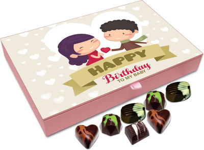 

Chocholik Gift Box - Happy Birthday To My Baby Chocolate Box - 12pc Truffles(144 g)