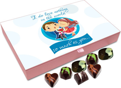 

Chocholik Gift Box - I Love Nothing In The World As Much As You Chocolate Box - 12pc Truffles(144 g)