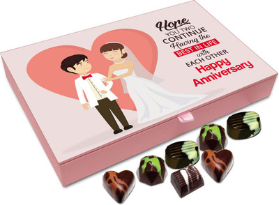 

Chocholik Gift Box - Hope You Two Continue Having The Best In Life Chocolate Box - 12pc Truffles(144 g)
