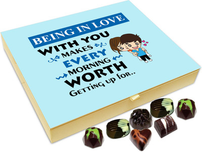 

Chocholik Gift Box - Being In Love With You Makes Every Morning Worth Getting Up For Chocolate Box - 20pc Truffles(240 g)