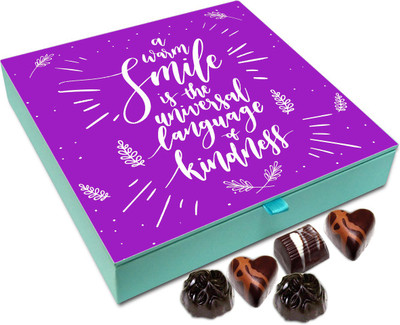

Chocholik Gift Box - A Warm Smile Is Universal Language Of Kindness Chocolate Box - 9pc Truffles(108 g)