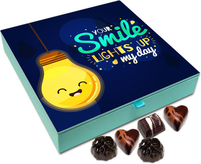 

Chocholik Gift Box - Your Smile Lights Up My Day Chocolate Box - 9pc Truffles(108 g)