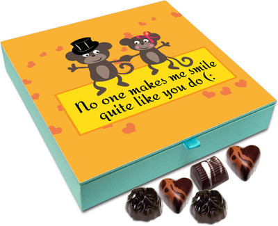 

Chocholik Gift Box - No One Makes Me Smile Quite Like You Do Chocolate Box - 9pc Truffles(108 g)