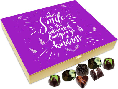 

Chocholik Gift Box - A Warm Smile Is Universal Language Of Kindness Chocolate Box - 20pc Truffles(240 g)