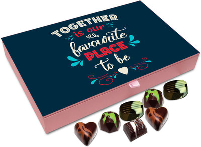 

Chocholik Gift Box - Together Is Our Favorite Place To Be Chocolate Box - 12pc Truffles(144 g)