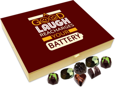 Chocholik Gift Box - A Good Laugh Recharges your Battery Chocolate Box - 20pc Truffles(240 g)