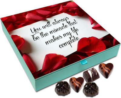 

Chocholik Gift Box - You Will Always Be The Miracle That Makes Me Complete Chocolate Box - 9pc Truffles(108 g)