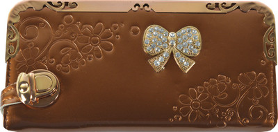 

Glitters Online Casual Brown Clutch